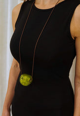 ПРИКРАСА КУЛЯ З ГУТНОГО СКЛА COSMIC YELLOW