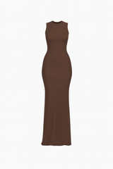 ТРИКОТАЖНА СУКНЯ SKIN ШОКОЛАДНА