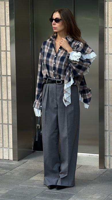 СОРОЧКА - ТРАНСФОРМЕР З ВОЛАНОМ БУРБОН