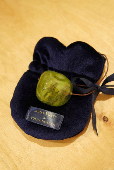 ПРИКРАСА КУЛЯ З ГУТНОГО СКЛА COSMIC YELLOW