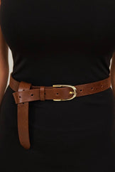 ШКІРЯНИЙ ПАСОК КОРИЧНЕВИЙ - якісний аксесуар LUCKYREEF