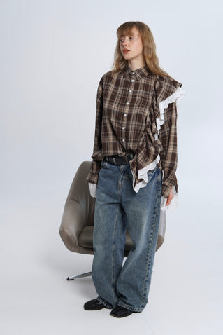 СОРОЧКА - ТРАНСФОРМЕР З ВОЛАНОМ OXFORD