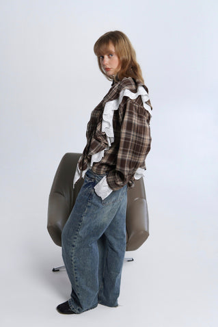 СОРОЧКА - ТРАНСФОРМЕР З ВОЛАНОМ OXFORD