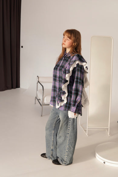 СОРОЧКА - ТРАНСФОРМЕР З ВОЛАНОМ АМЕТИСТ