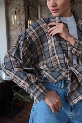 Сорочка з необробленими краями Manhattan