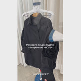 БЛАКИТНА СОРОЧКА ТРОЯНДА З ДЕКОРОВАНИМ РУКАВОМ